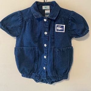 Vintage IZOD Lacoste denim romper